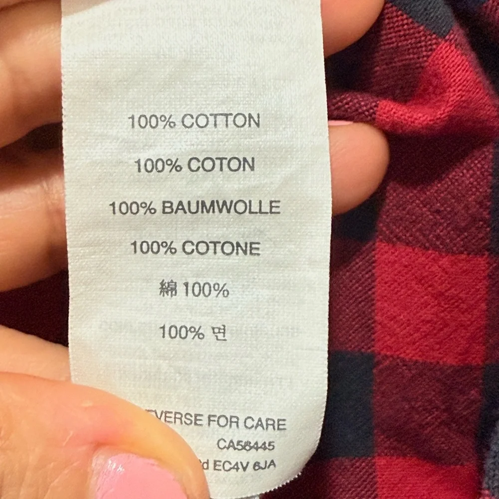 J. Crew Oxford Plaid‎ Men's Shirt XL